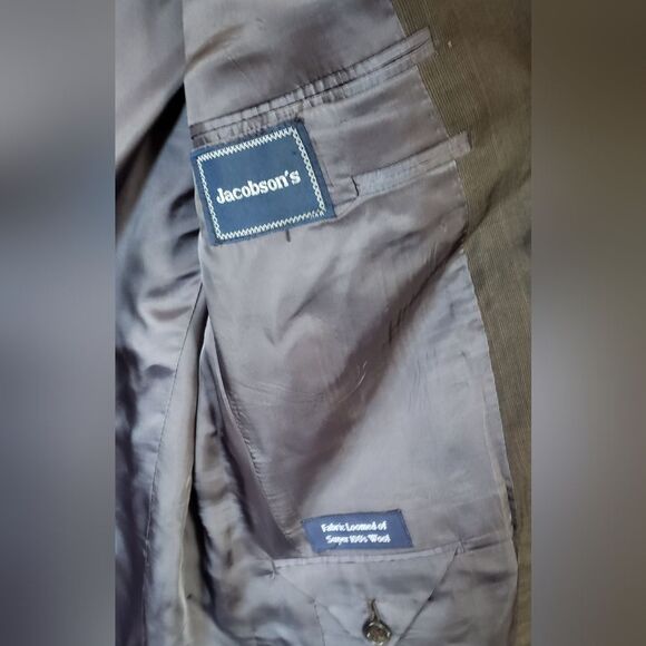 Burberrys' Men's Brown Wool Suit Jacket Coat Size 40 R - Picture 6 of 14